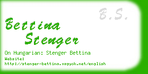 bettina stenger business card